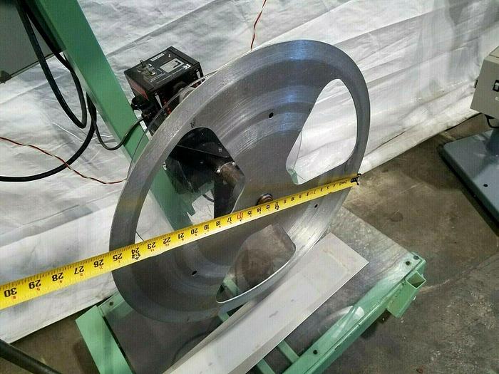 Used Rapid Motorized Double Reel paper Inter-Leaf Stock Coiler Payoff Stamping Feed