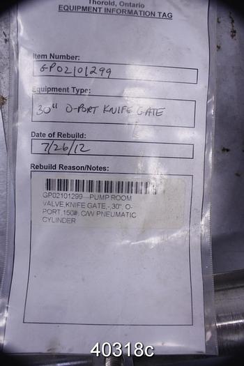 Refurbished NPV 30" Pneumatic O-Port Thru-Gate Valve #40318