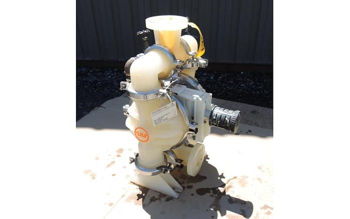 USED DIAPHRAGM PUMP, 1.5" X 1.5" INLET & OUTLET, POLYPROPYLENE