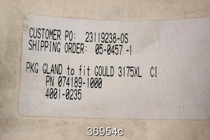 Used Goulds 3175 XL Packing Gland, No. 074189 1000, Pattern No. 54372 #36954