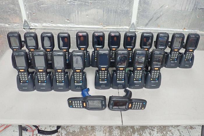 Used (22) Datalogic FalconX3+ FalconX4 Handheld Barcode Scanners w/ (5) 4-Slot Docks 783555042212