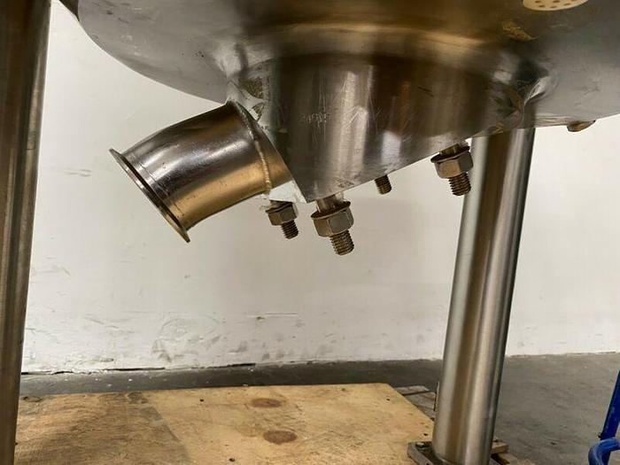 Used Precision 500 Liter 50 PSI Stainless Steel Jacketed Bioreactor w/ 150 PSI Jacket