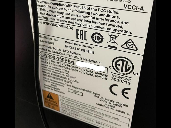 Used 2021 Mimaki CJV300-160 plus