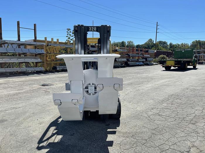 Used 10,000 POUND HYSTER MODEL S100FTBCS FORKLIFT WITH 64" DIAMETER CASCADE CLAMP