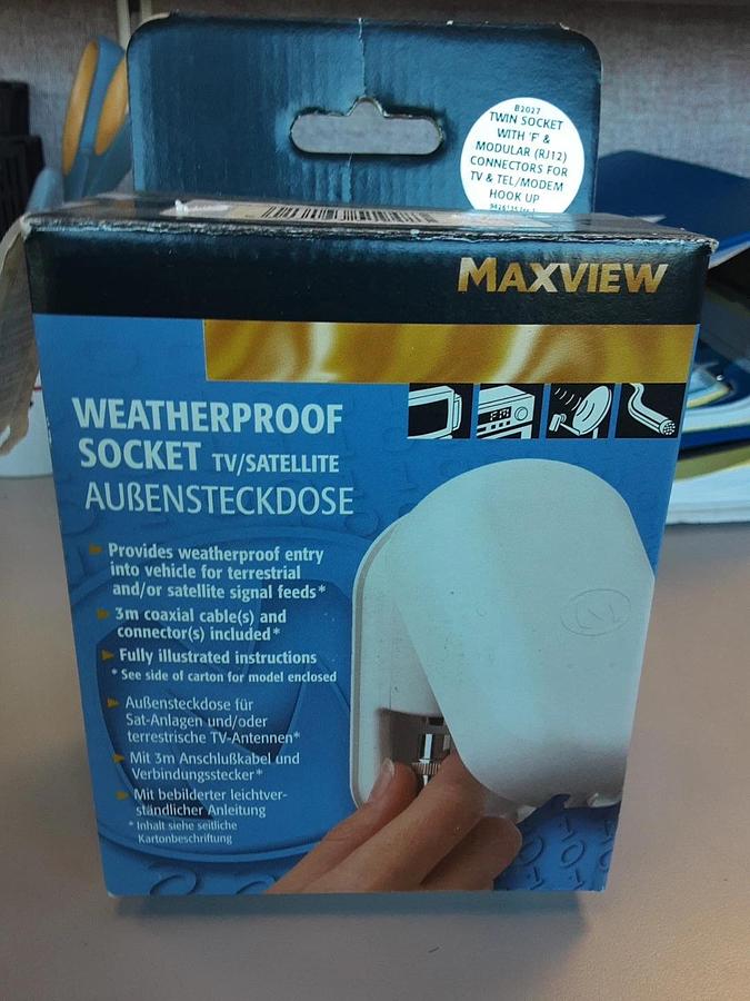 Maxview Weatherproof Socket For TV/Satellite Part #B2027