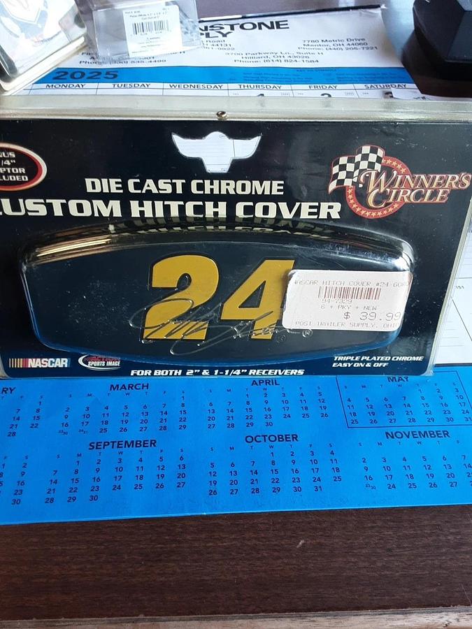Jeff Gordan #24 Die Cast Chrome Custom Hitch Cover