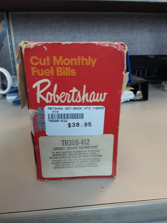 Robertshaw Automatic Set-back HTG Thermostat Part #TH300-412