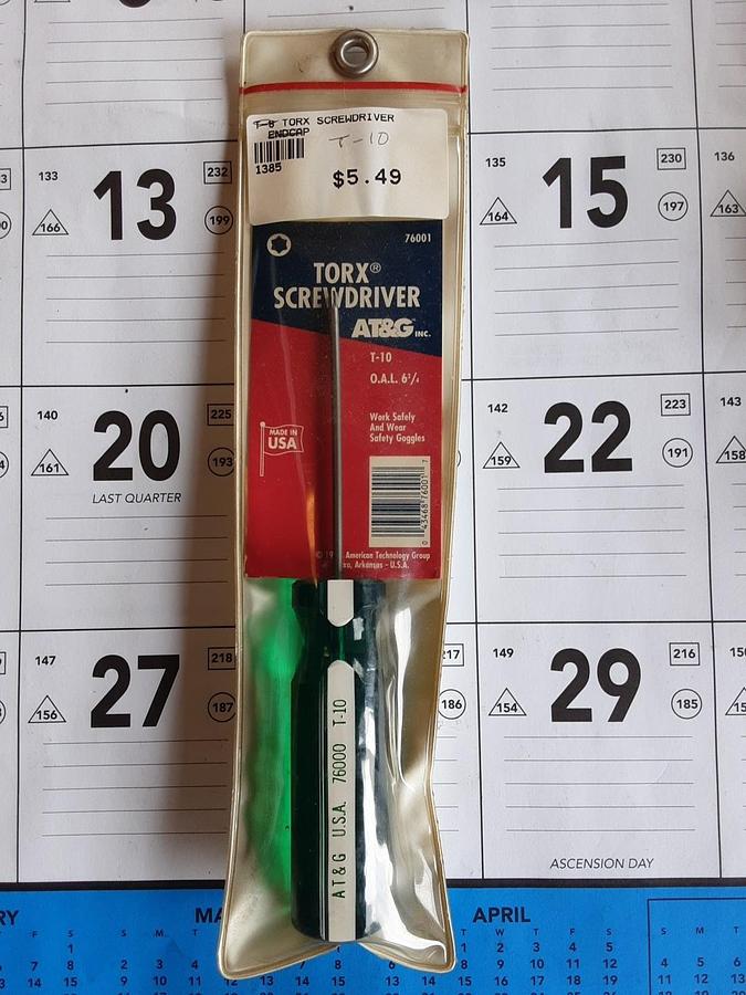 Torx Screwdriver By American Technology Group Part # T-10