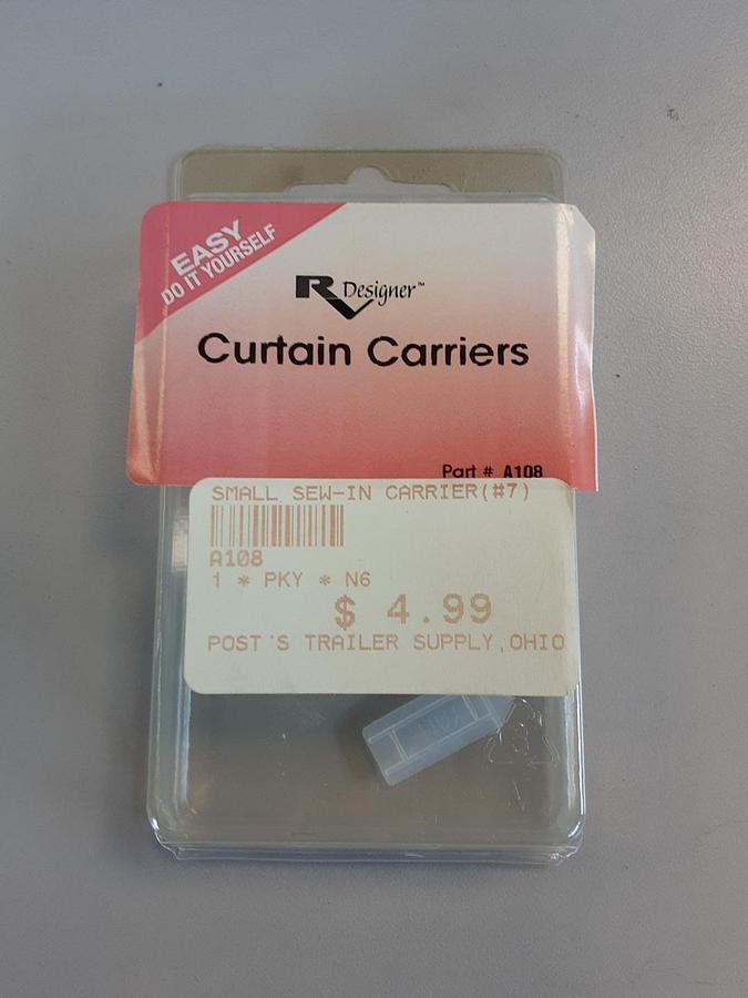 RV Designer Curtain Carriers Small Part # A108