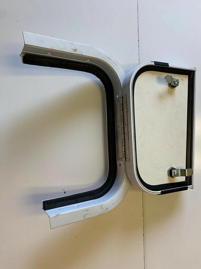 Used Fleetwood RV baggage compartment door. Part # 122377