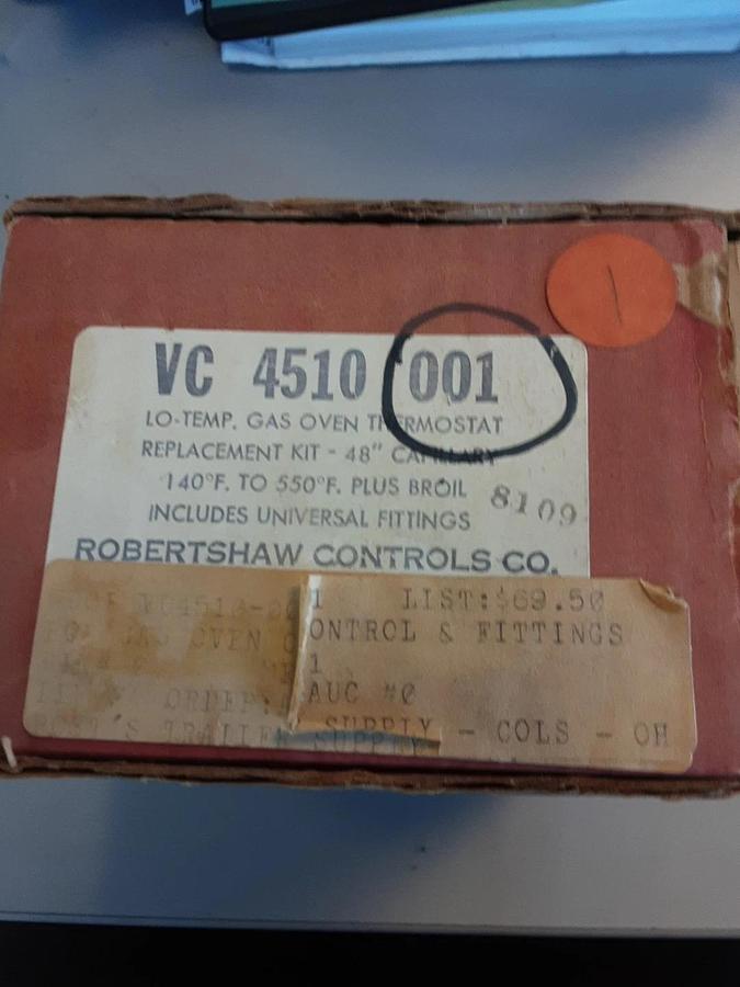 VC4510-001 Robertshaw Oven Thermostat