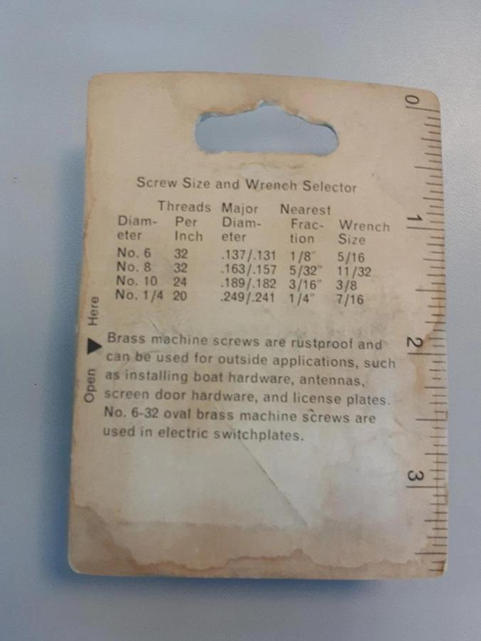 4 1/4- 20x1 Round Machine Screws. Part # 7377.