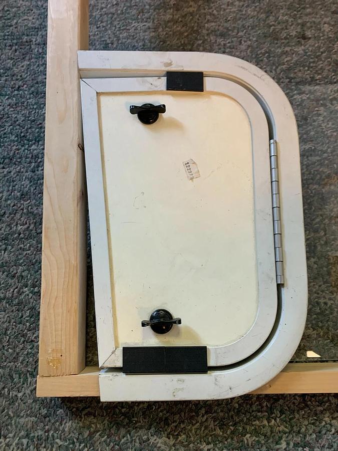 Used Fleetwood RV baggage compartment door. Part # 122377