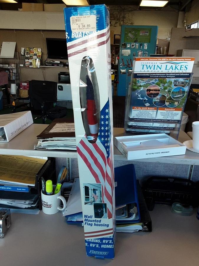 Flagway Wall Mounted Flag Housing For RVs, Boats, Homes, and Cabins