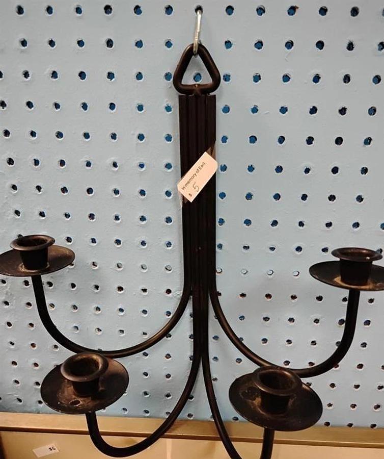 Used Black Hanging Candle Holder