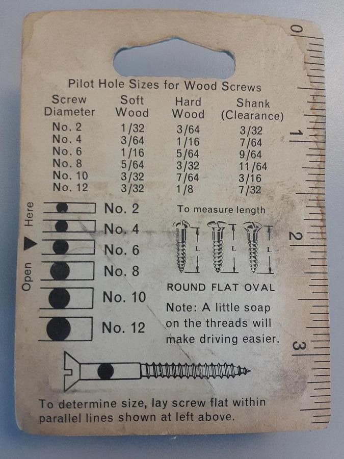 12 Pcs. 10 x 1 1/2" Oval Wood Screws Part #7477