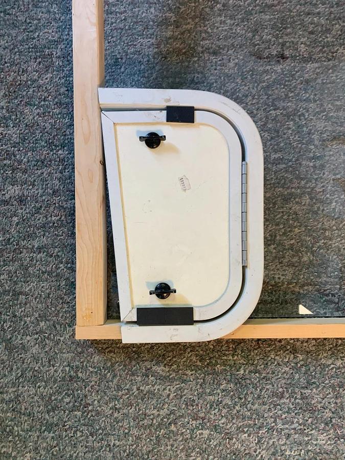 Used Fleetwood RV baggage compartment door. Part # 122377