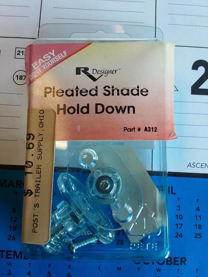 RV Designer Pleated Shade Hold Down Part #A312
