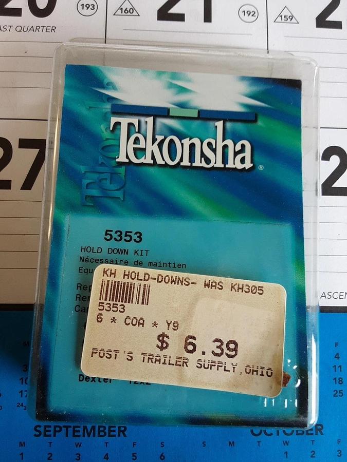 Tekonsha Hold Down Kit Part # 5353