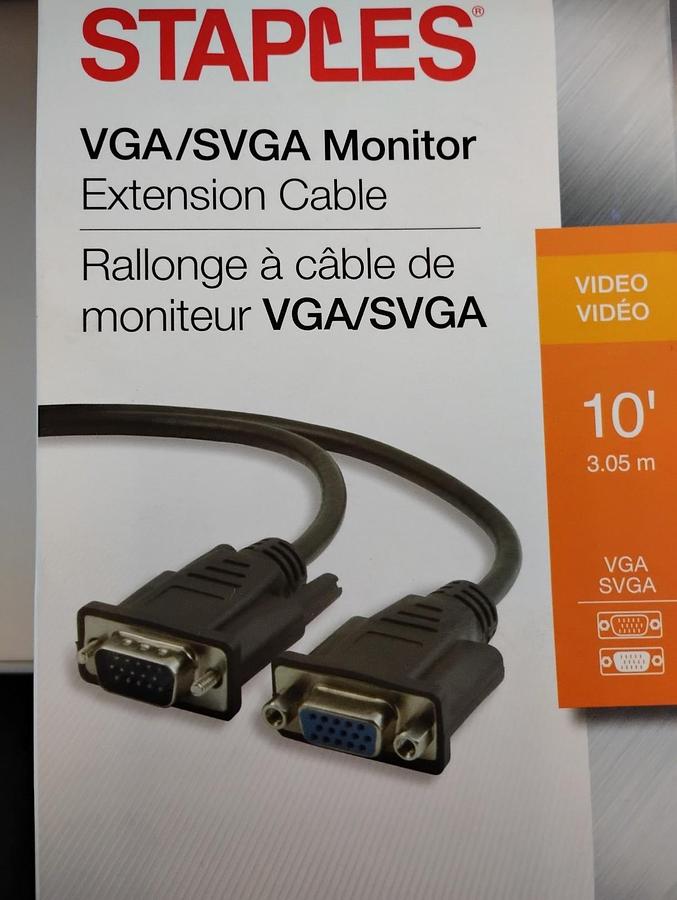 Staples VGA/SVGA Monitor Extension Cable