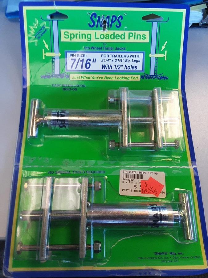 Fifth Wheel Spring Loaded Pins For 5th Wheel Jacks Part #94-8382