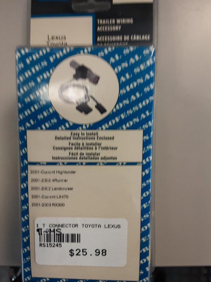 Reese Trailer Wiring Accessory Lexus Toyota Part #15245