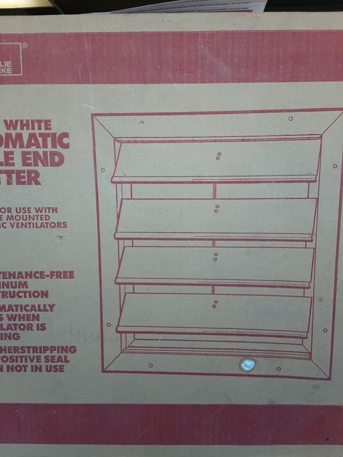 Leslie Locke Automatic Gable End Shutter Model SGM20 White