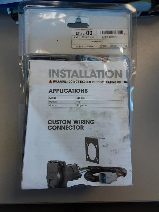 Curt Cusfom Wiring Connecter For Honda  Part #56366