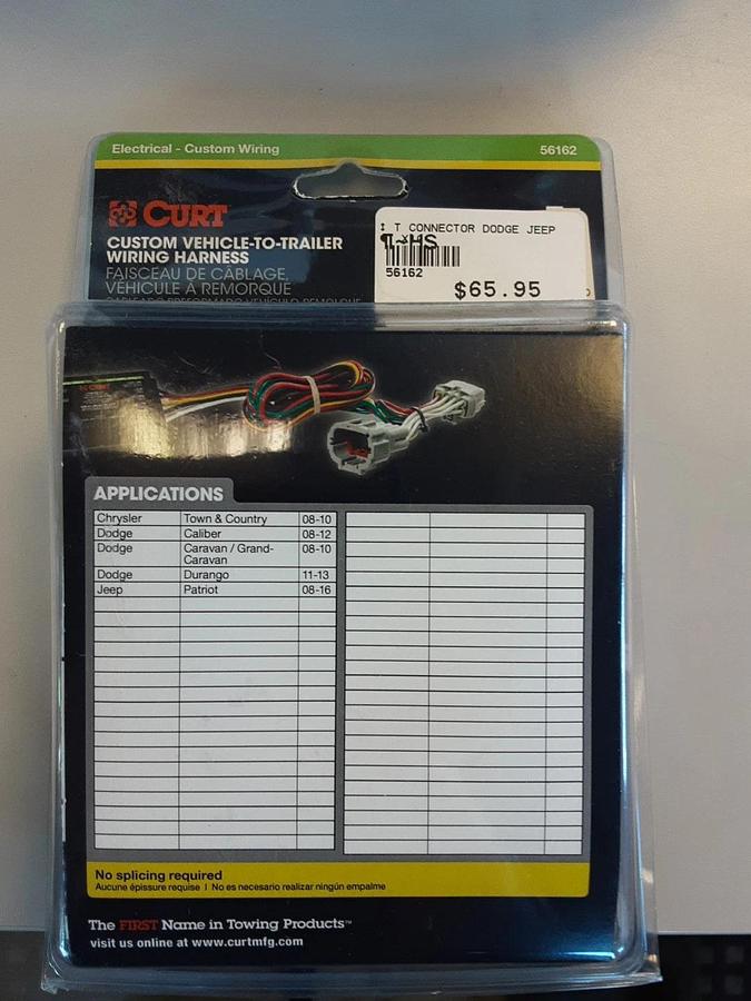 Curt Custom Vehicle To Trailer Wiring Harness Part #56162