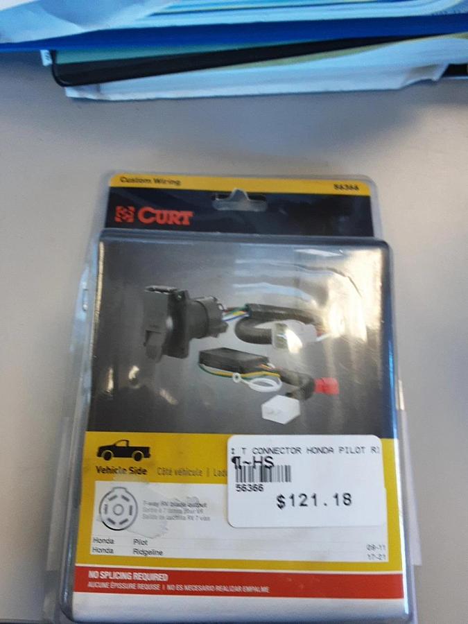 Curt Cusfom Wiring Connecter For Honda  Part #56366