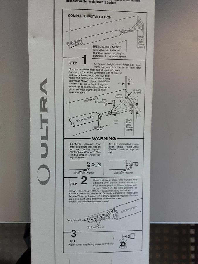 Ultra Door Closer Heavy Duty Pneumatic Shock Absorbing