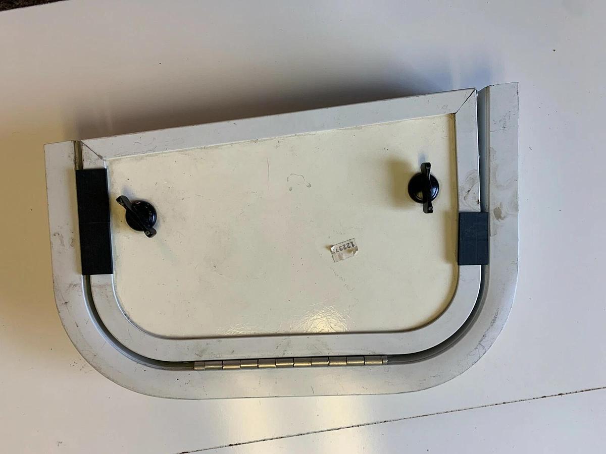 Used Fleetwood RV baggage compartment door. Part # 122377
