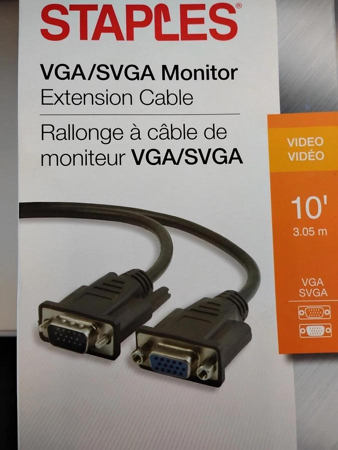 Staples VGA/SVGA Monitor Extension Cable