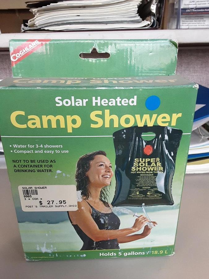Coghlans Lightweight Compact 5 Gal. Solar Heated Camp Shower Model: 9965