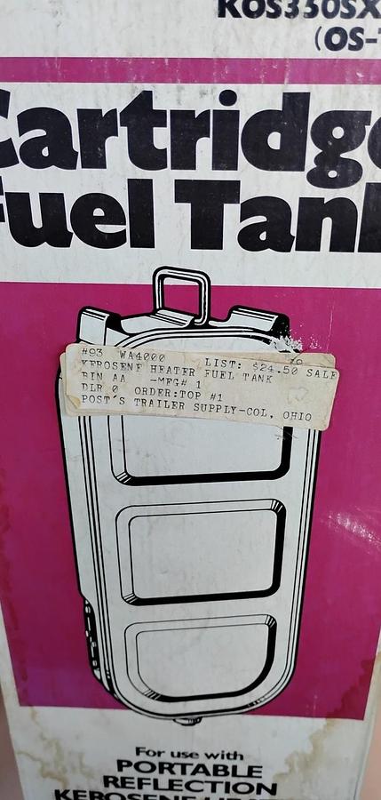 Used AMCA Portable Reflection Kereosene Heater Cartridge fuel Tank Part #WA4000