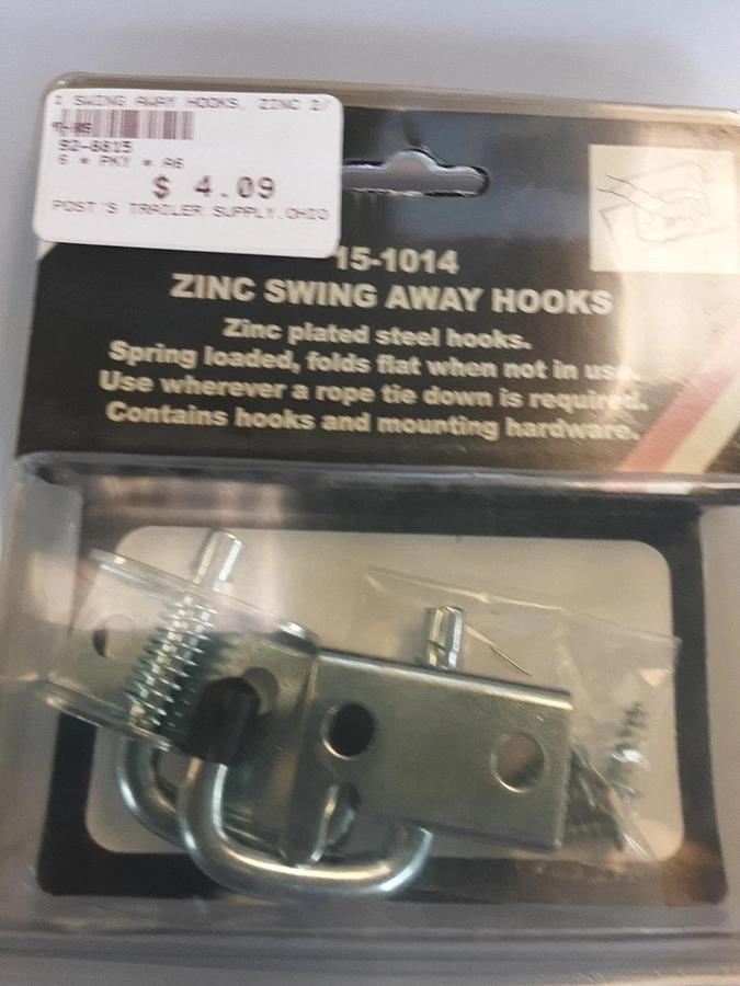 Prime Products 15-1014 Zinc Swing Away Hooks