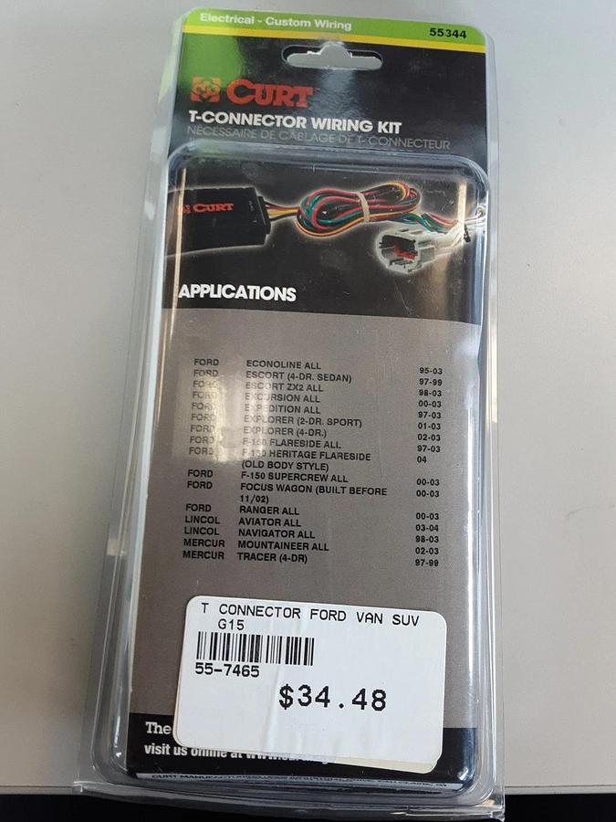 Curt Custom Wiring T-Connector Wiring Kit Part #55344 For Ford,Lincoln, Mercury