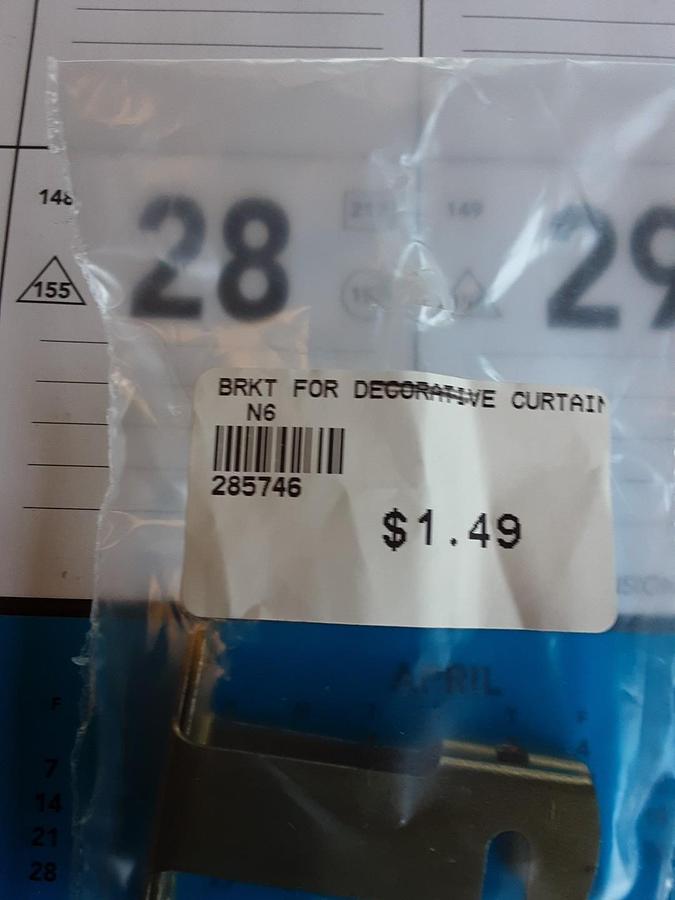 Bracket For Curtain. Part #285746