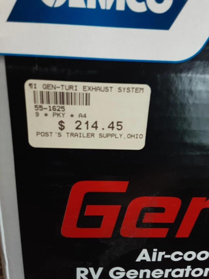 CAMCO Gen-Turi RV Generator Exhust System. Part # 55-1625