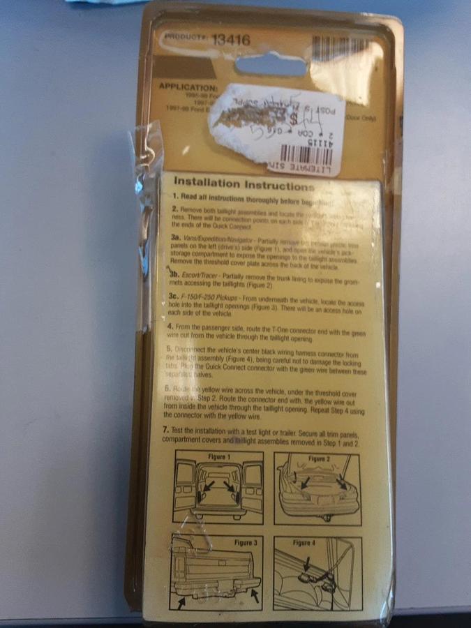 U-Haul Trailer Wiring Harness Product #13416 For Ford, Lincoln, and Mercury