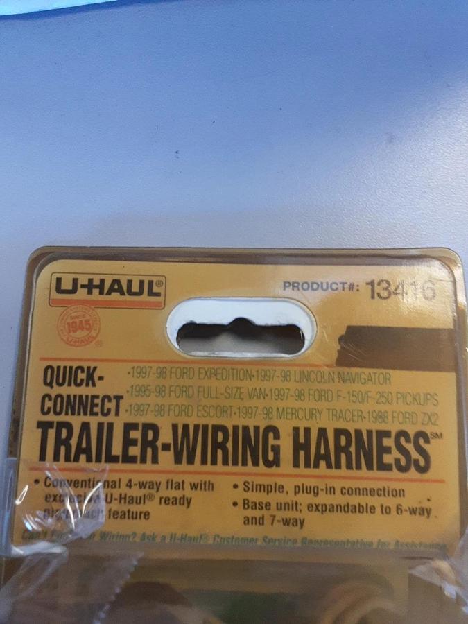 U-Haul Trailer Wiring Harness Product #13416 For Ford, Lincoln, and Mercury
