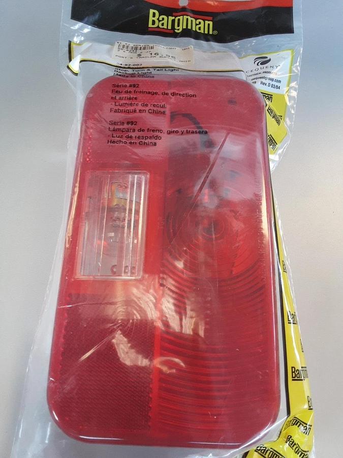 Bargman #92 Series Tail Light Part #55-8244