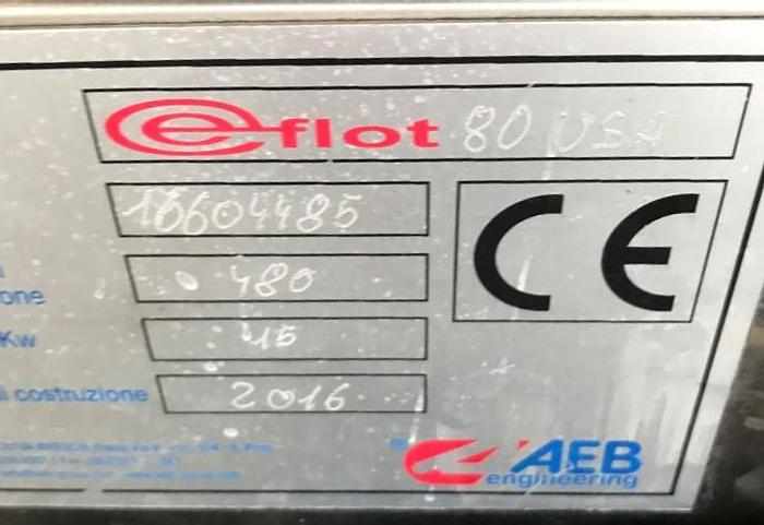 Used Flotation, Must Fining, AEB, Size Eflot 80, S/st, Wine, A #A743449