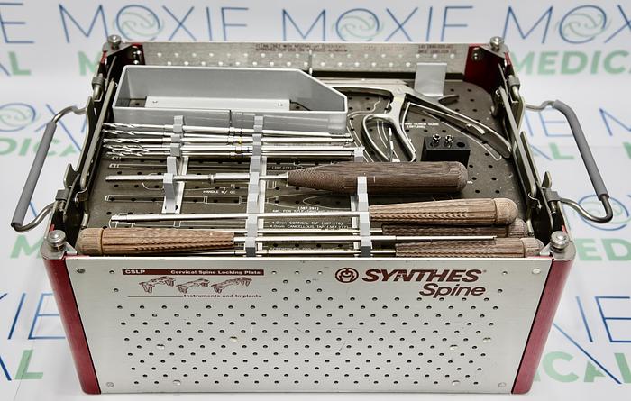 Used Synthes Cervical Spine Locking Plate System Instrument Set, In-Stock