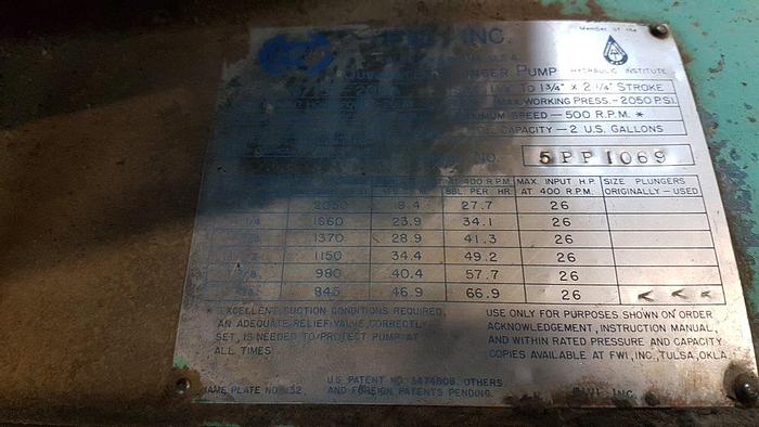 Used Wheatley 5P-200A Quintuplex Injection Pump