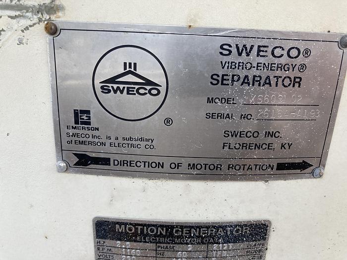 Used 60" Sweco Stainless Steel Screener XS60S1-02