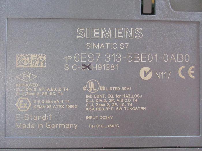 Used Siemens SIMATIC 6ES7 313-5BE01-0AB0
