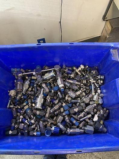Used Large Lot Of Fittings Parker, Ham-let,etc.Hy