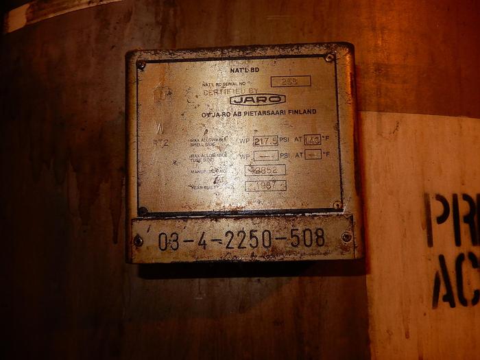 Used PRESSURE ACCUMULATOR  TANK NAT'L BD CERTIFIED  1987