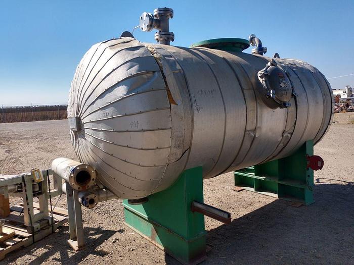 Used Tank, 750 Gallon, 316 Stainless Steel, 50 PSI, Full Vacuum, Reboiler #S744215